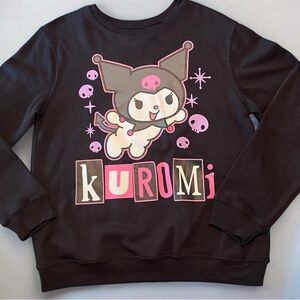 Kuromi Black Sweatshirt with Pink Accents, NEW
